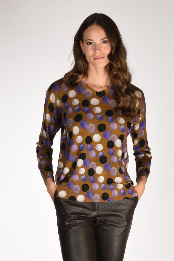 In Bed With You Maglia Stampata Beige/viola Donna