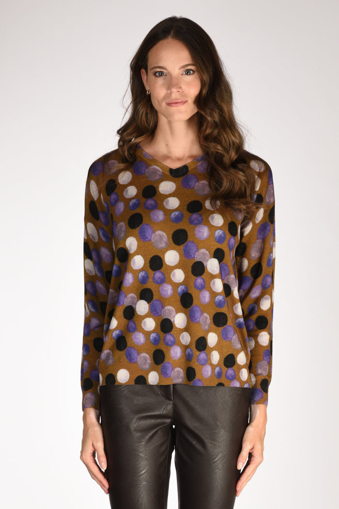 In Bed With You Maglia Stampata Beige/viola Donna - 2