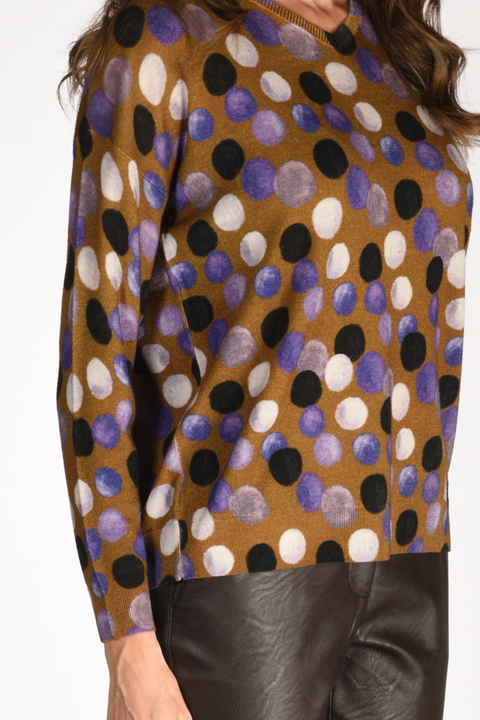 In Bed With You Maglia Stampata Beige/viola Donna - 3