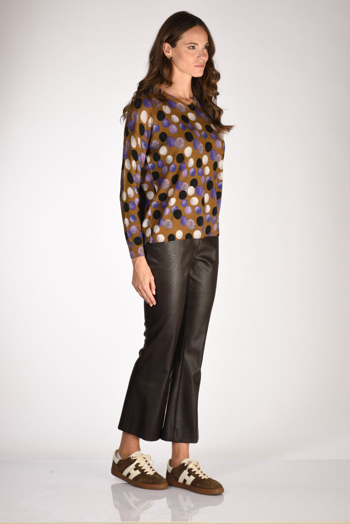 In Bed With You Maglia Stampata Beige/viola Donna - 4