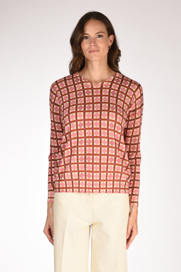 In Bed With You Maglia Stampata Rosa/bianco/multicolor Donna-2