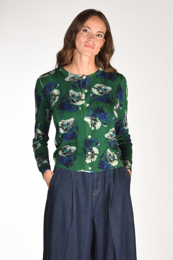 In Bed With You Maglia Stampata Verde/blu Donna
