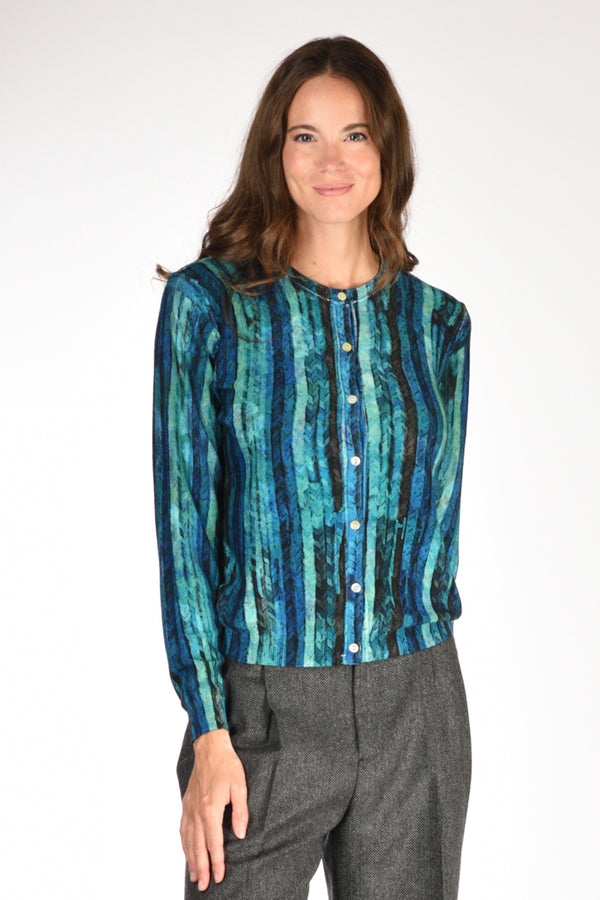 In Bed With You Maglia Stampata Verde/blu Donna-2