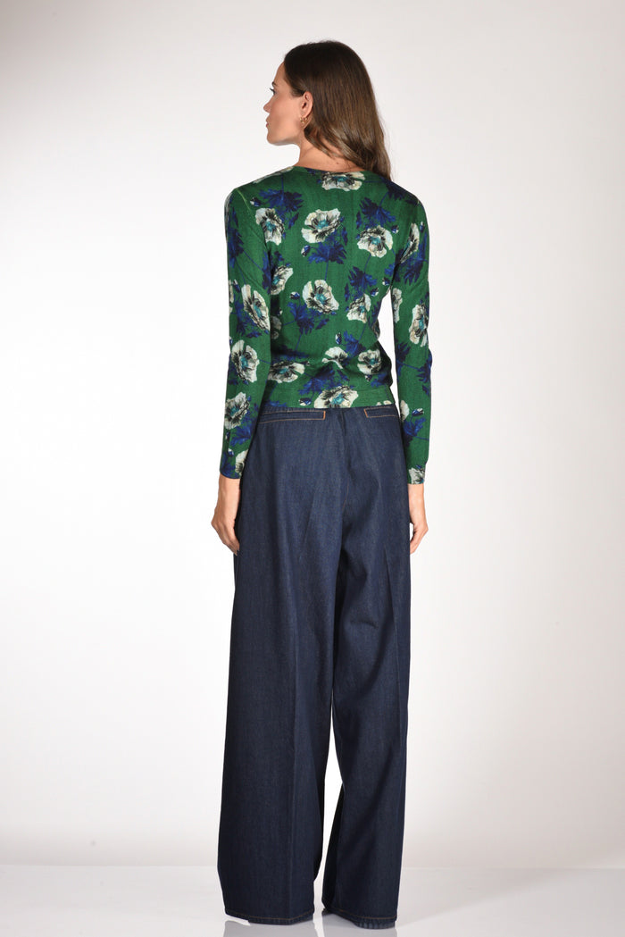 In Bed With You Maglia Stampata Verde/blu Donna - 5