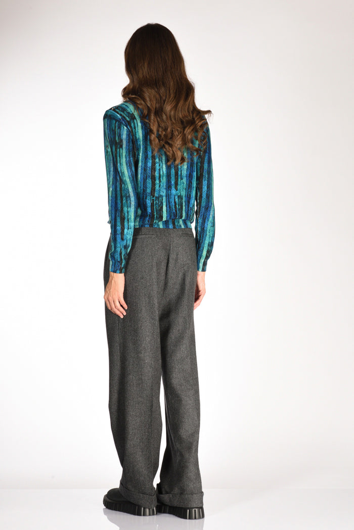 In Bed With You Maglia Stampata Verde/blu Donna - 8