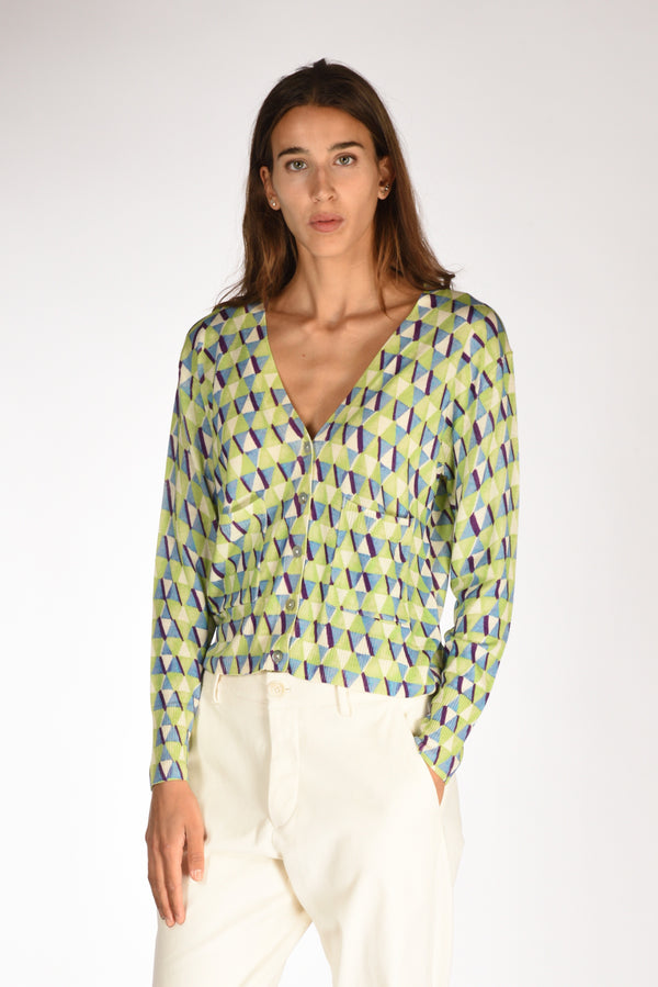 In Bed With You Maglia Stampata Verde/azzurro Donna