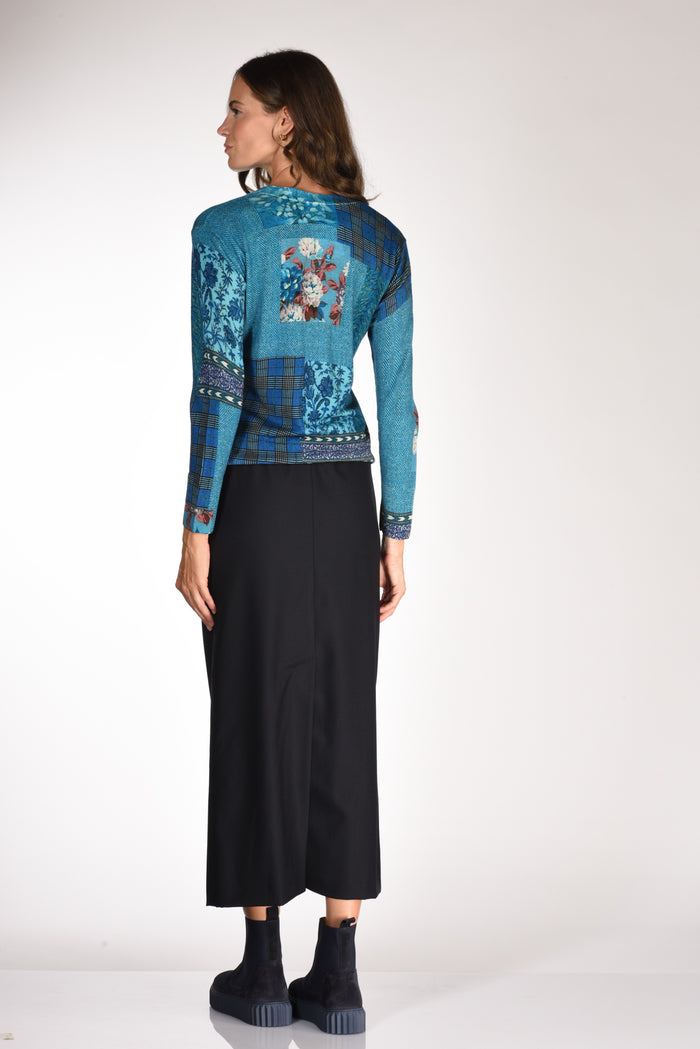 In Bed With You Maglia Stampata Azzurro/blu Donna - 5