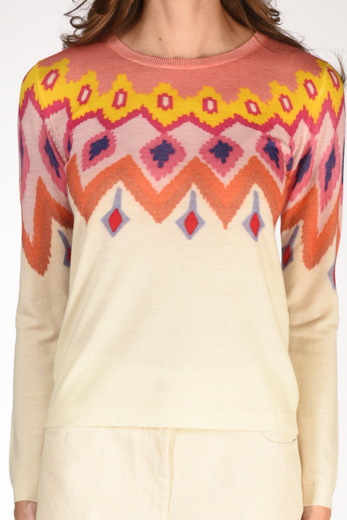 In Bed With You Maglia Stampata Bianco/rosa Donna - 3