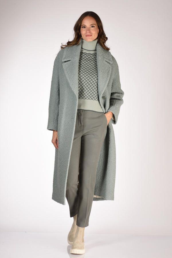 Mouche Cappotto Azzurro Donna