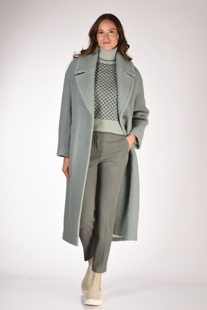 Mouche Cappotto Azzurro Donna - 1