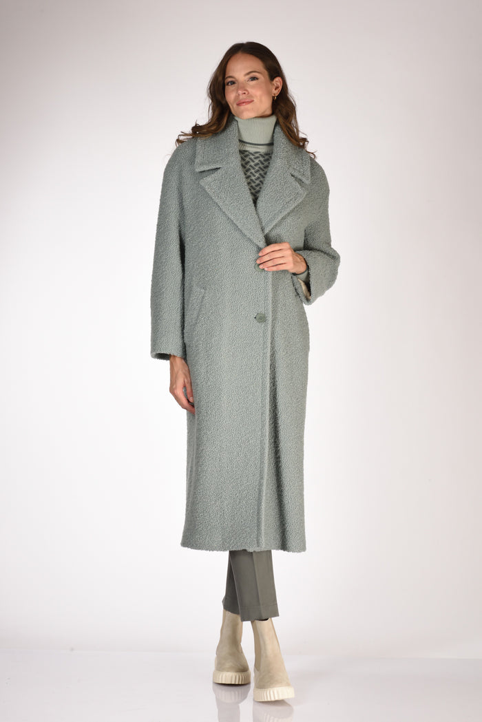 Mouche Cappotto Azzurro Donna - 2