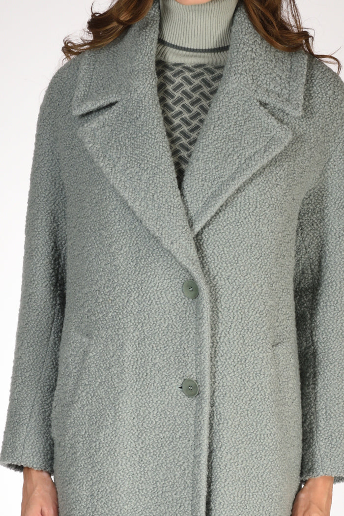 Mouche Cappotto Azzurro Donna - 4