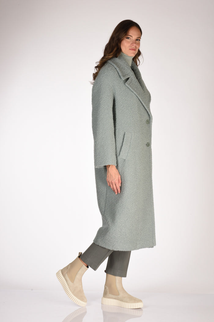 Mouche Cappotto Azzurro Donna - 5