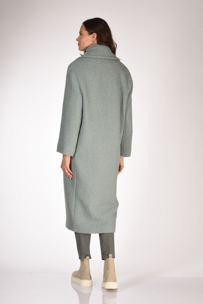 Mouche Cappotto Azzurro Donna - 6