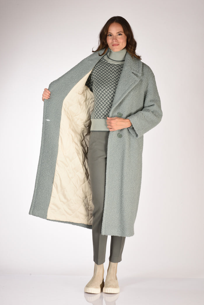 Mouche Cappotto Azzurro Donna - 7