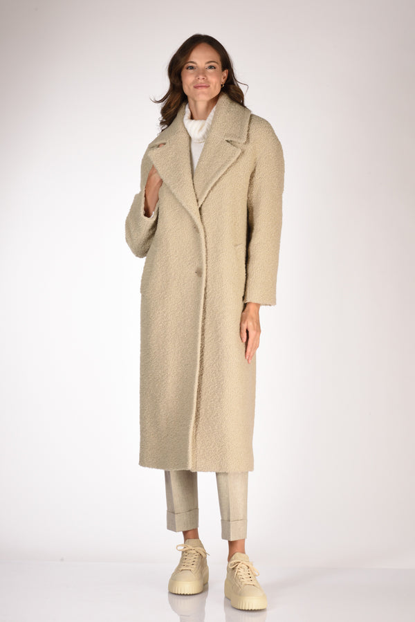 Mouche Cappotto Beige Donna