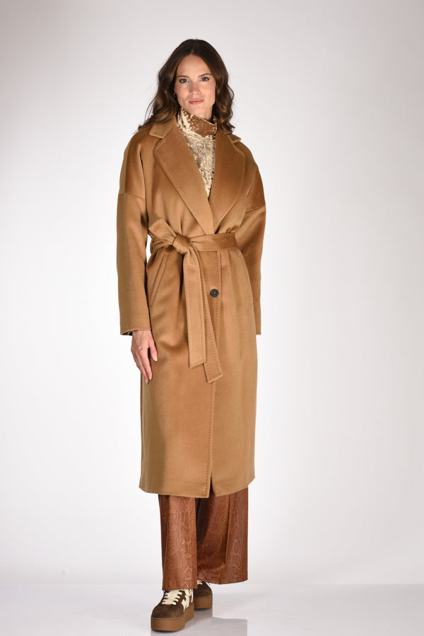 Mouche Cappotto Beige Donna