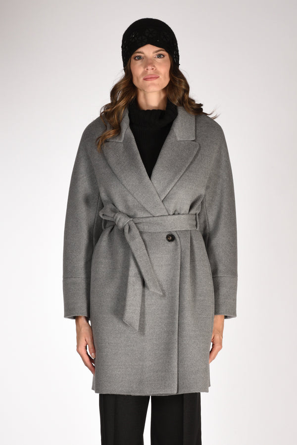 Mouche Cappotto Grigio Donna-2