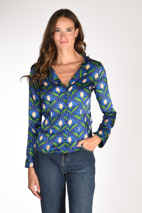 Alessandro Enriquez Camicia Blu/verde Donna