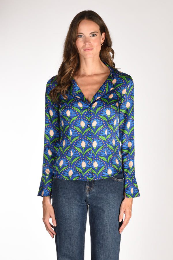 Alessandro Enriquez Camicia Blu/verde Donna-2
