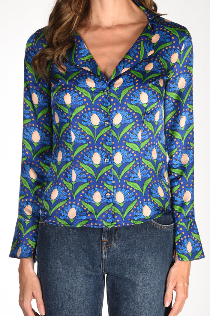 Alessandro Enriquez Camicia Blu/verde Donna - 3