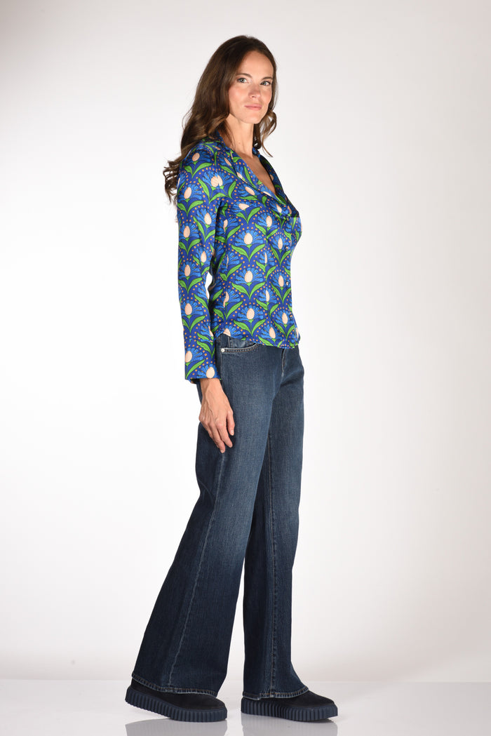 Alessandro Enriquez Camicia Blu/verde Donna - 4