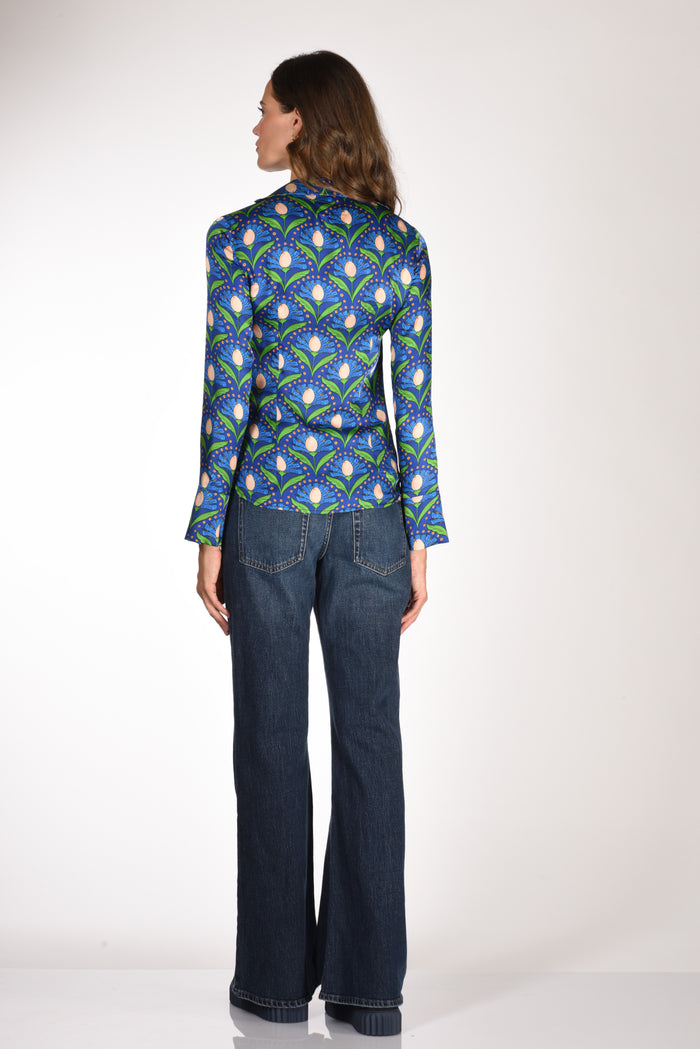 Alessandro Enriquez Camicia Blu/verde Donna - 5