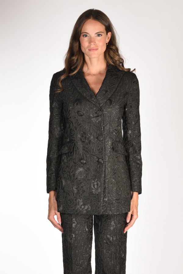 Alessandro Enriquez Blazer Broccato Nero Donna-2