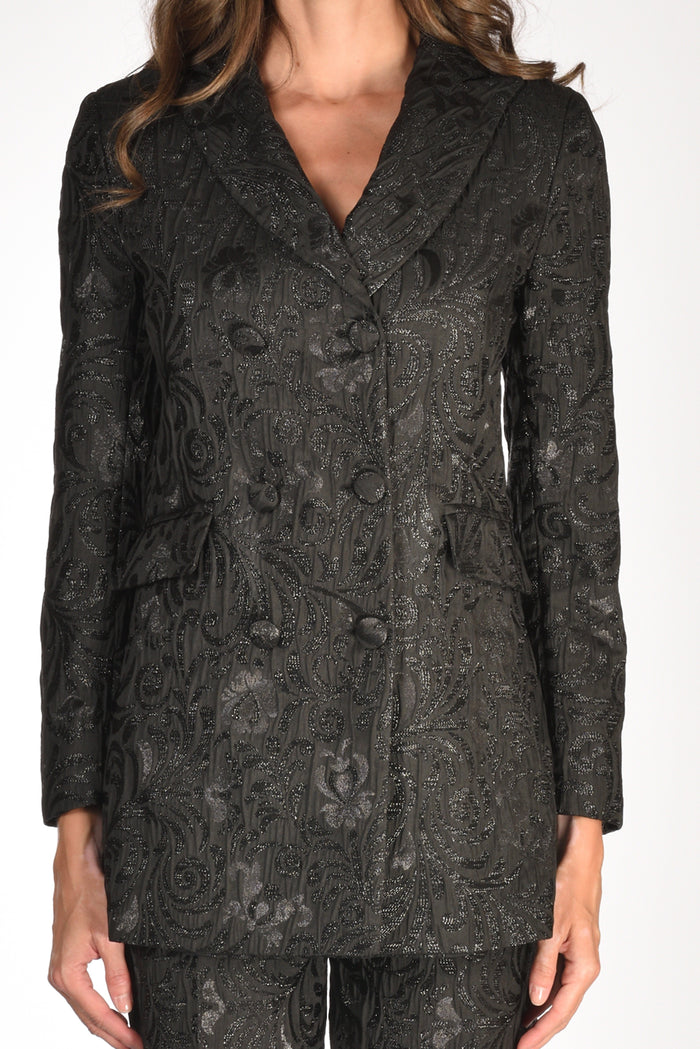 Alessandro Enriquez Blazer Broccato Nero Donna - 3