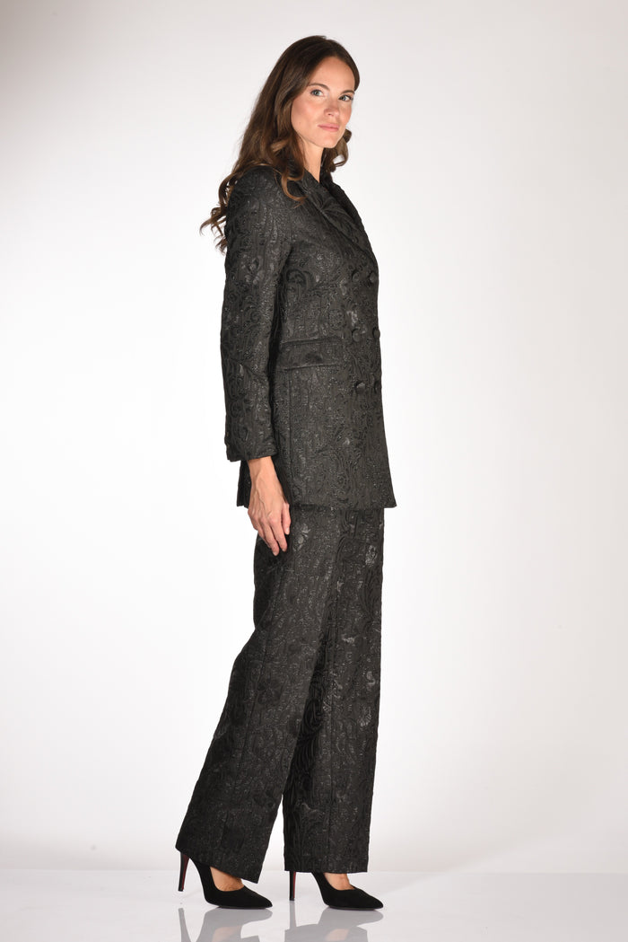 Alessandro Enriquez Blazer Broccato Nero Donna - 4