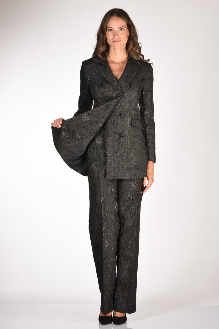 Alessandro Enriquez Blazer Broccato Nero Donna - 6