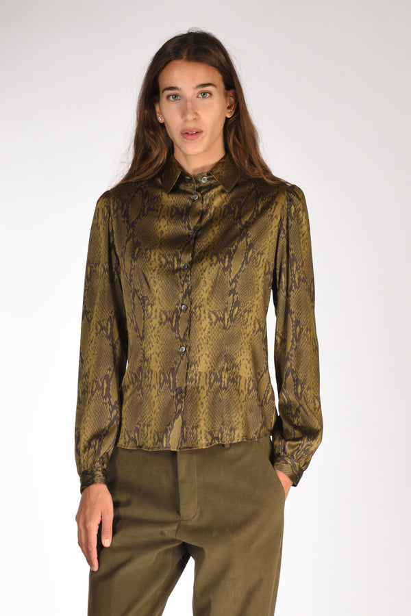 Robert Friedman Camicia Stampata Verde/nero Donna