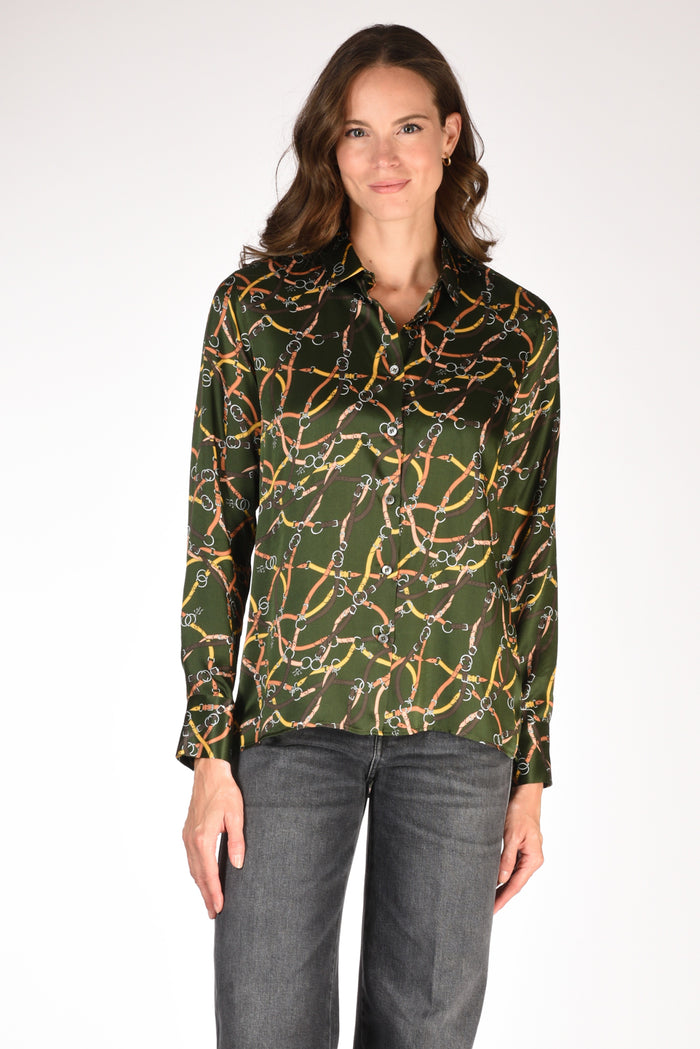 Robert Friedman Camicia Stampata Verde Donna - 1