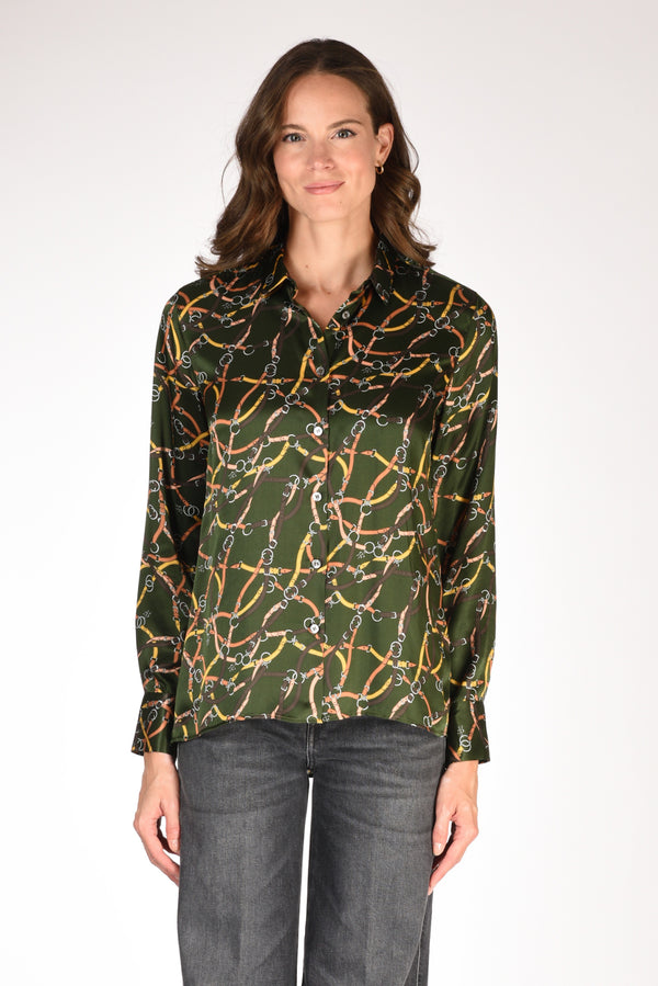 Robert Friedman Camicia Stampata Verde Donna-2