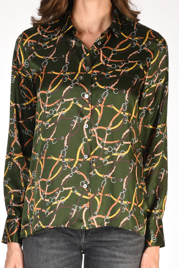 Robert Friedman Camicia Stampata Verde Donna - 3