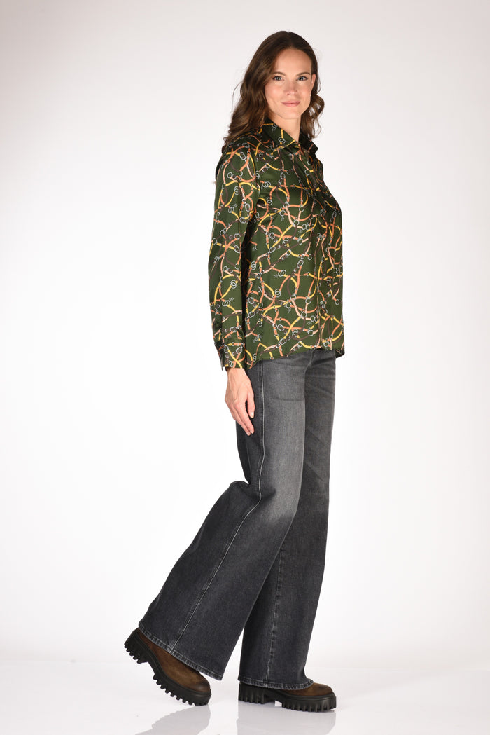 Robert Friedman Camicia Stampata Verde Donna - 4
