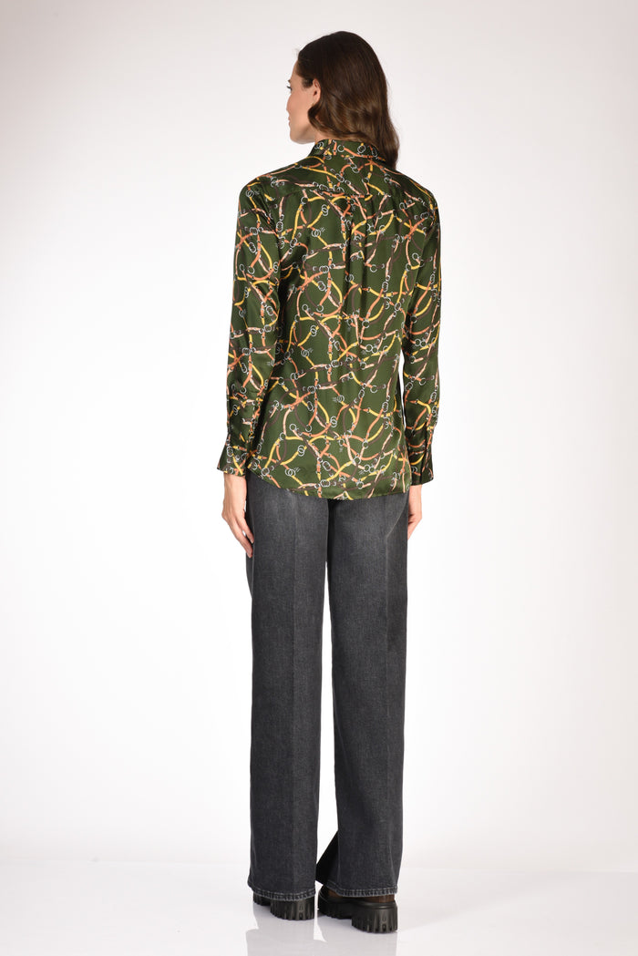 Robert Friedman Camicia Stampata Verde Donna - 5
