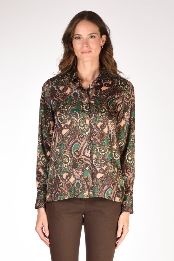 Robert Friedman Camicia Stampata Verde/multicolor Donna-2