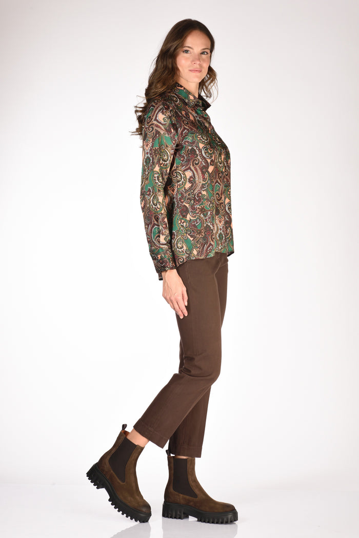 Robert Friedman Camicia Stampata Verde/multicolor Donna - 4