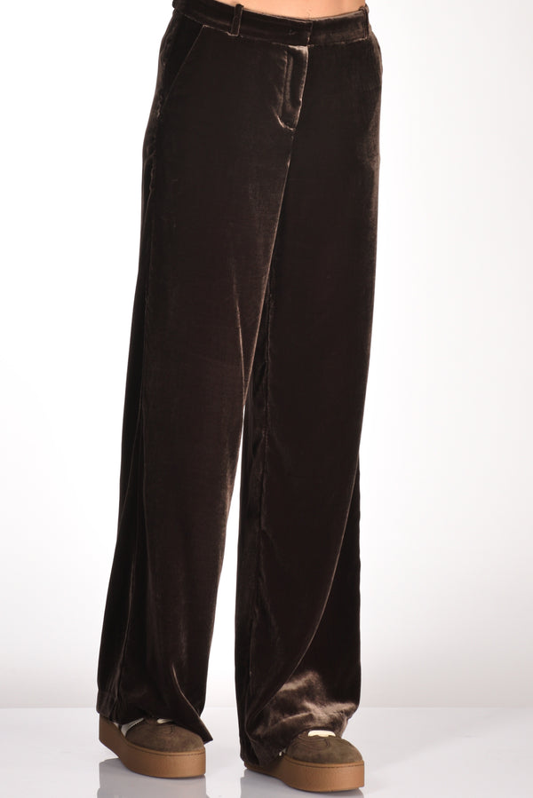 Kiltie Pantalone Andrea Marrone Donna