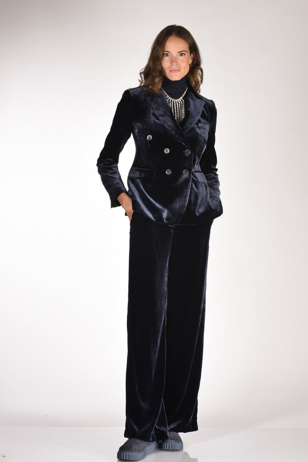Kiltie Pantalone Andrea Blu Donna-2