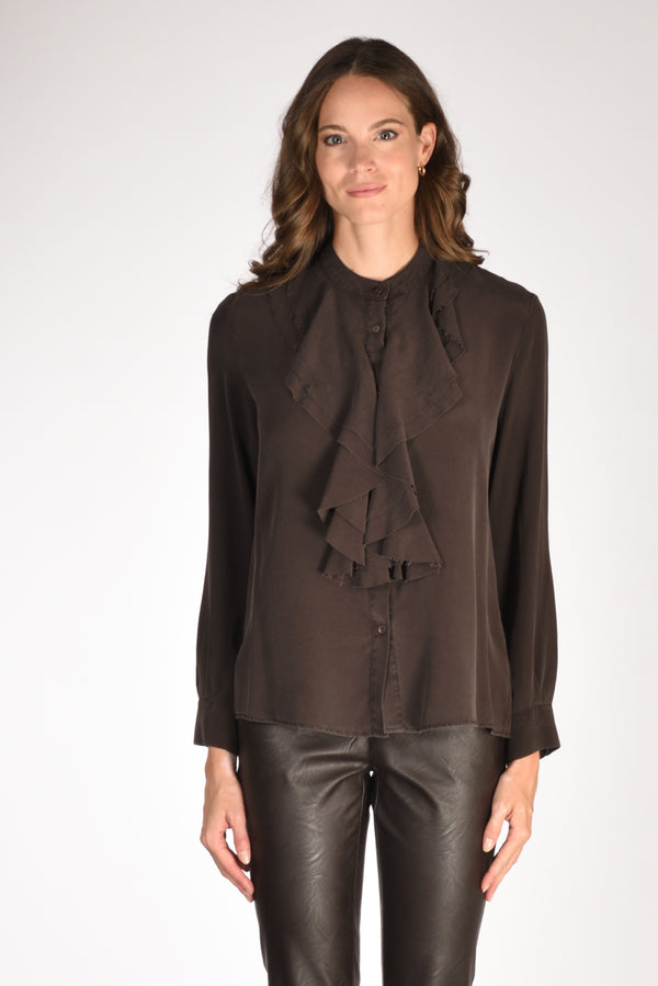 Kiltie Camicia Elysia Marrone Donna-2