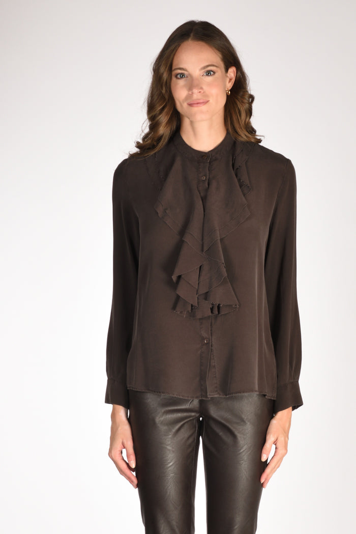 Kiltie Camicia Elysia Marrone Donna - 2