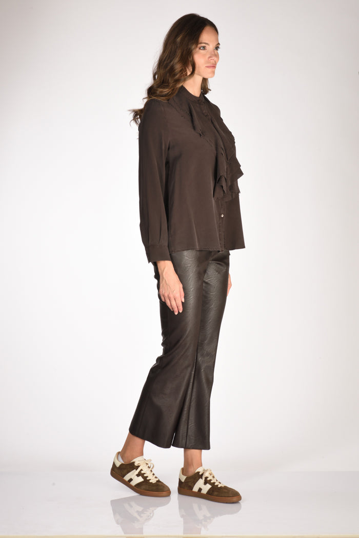 Kiltie Camicia Elysia Marrone Donna - 4