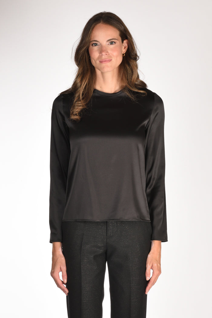 Shirt C Zero Camicia Seta Nero Donna - 2