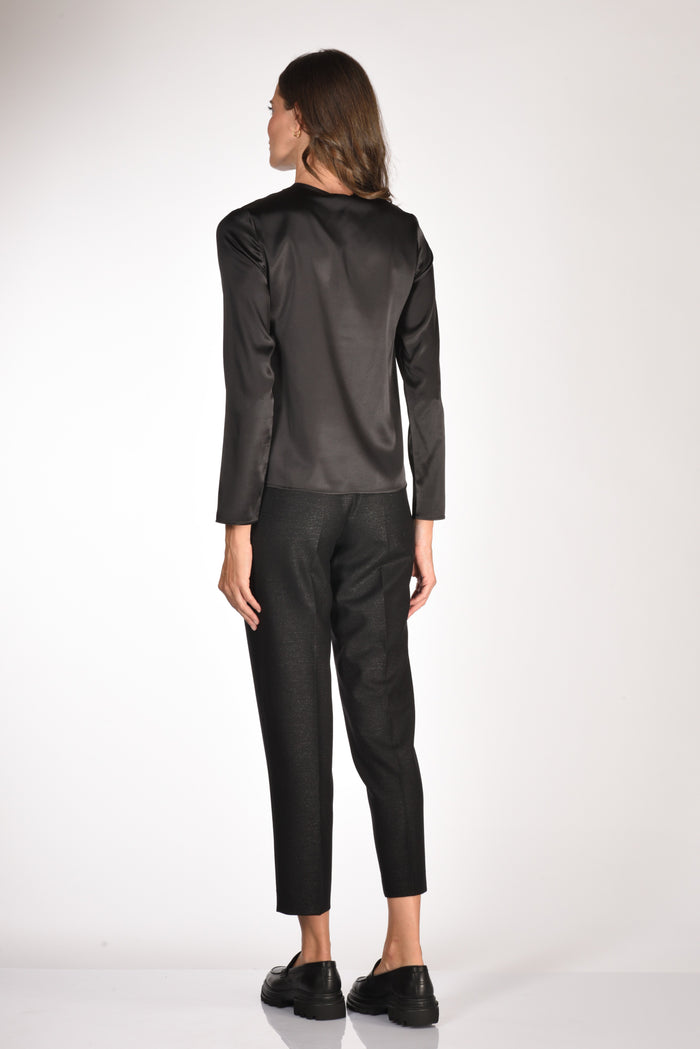 Shirt C Zero Camicia Seta Nero Donna - 5