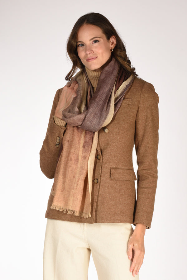 Pyaar Sciarpa Stampata Marrone Donna