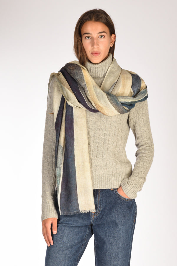 Pyaar Sciarpa Stampata Marrone/multicolor Donna