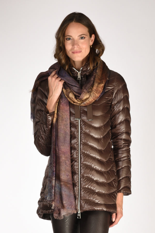 Pyaar Sciarpa Stampata Marrone/multicolor Donna