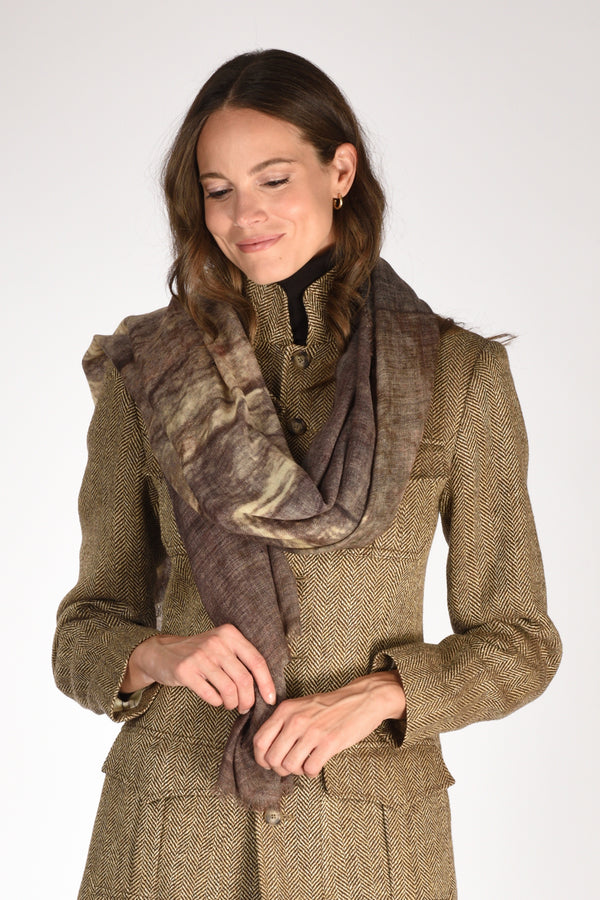 Pyaar Sciarpa Stampata Marrone Donna